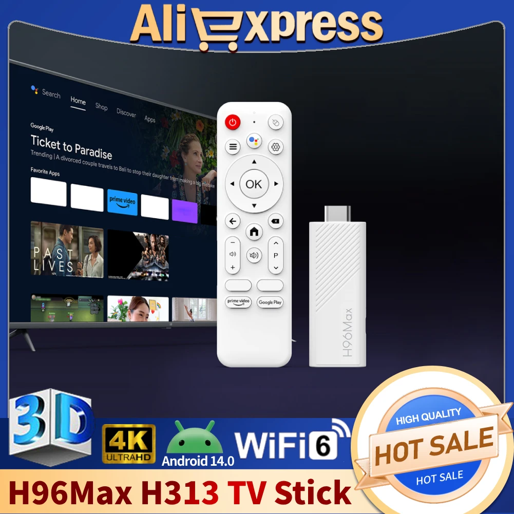 

2025 Новый H96 MAX H313 Mini TV Stick Android 14 Smart TV Box 2 ГБ 16 ГБ Wifi6 BT 4K HD Google Voice Media Player 2.4G 5G TV Stick
