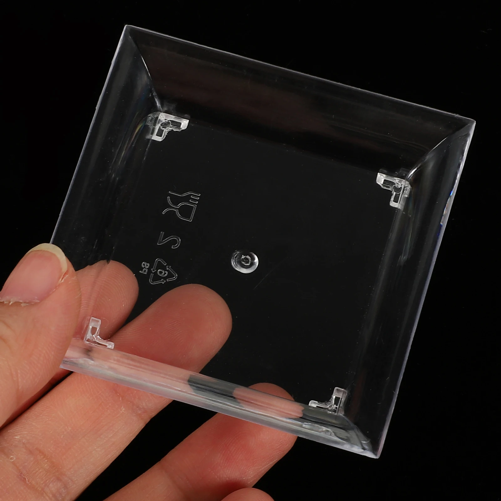 

50 Pcs Plate Disposable Dish Set Platters Party Tray Wedding Small Transparent Plastic Serving Trays for