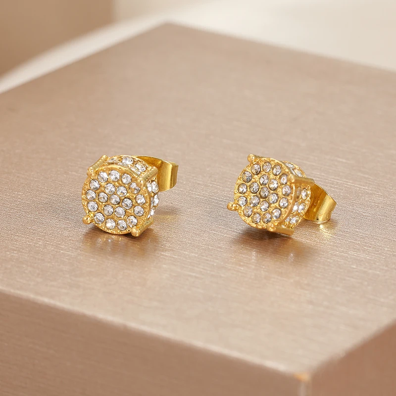 Elegant Fashion Luxury Creative Round Zircon Earrings Natural Zircon Earrings Women\'s Earrings Jewelry Wedding Engagement Weddin