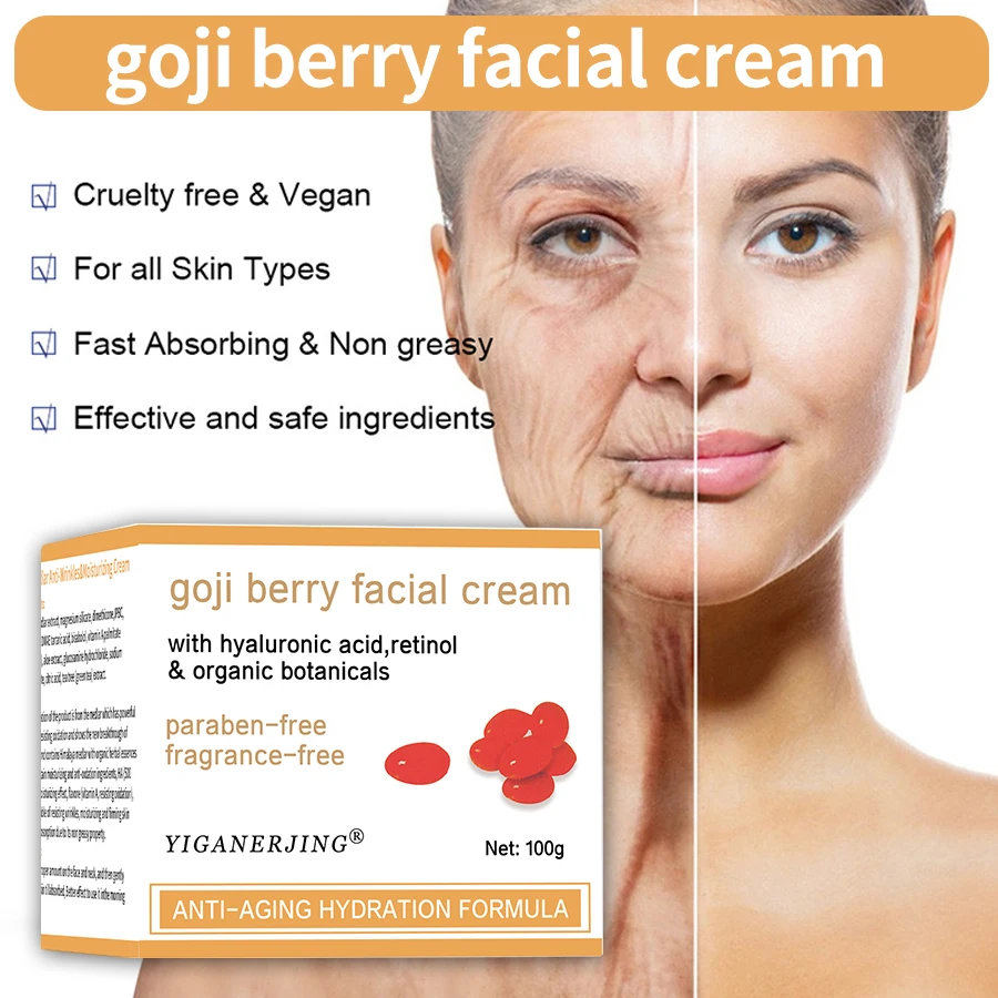 Goji Anti-Wrinkles&Moisturizing Berry Facial Collagen Cream Anti Aging  Face Whitening Face Cream Minor Flaws In Packaging