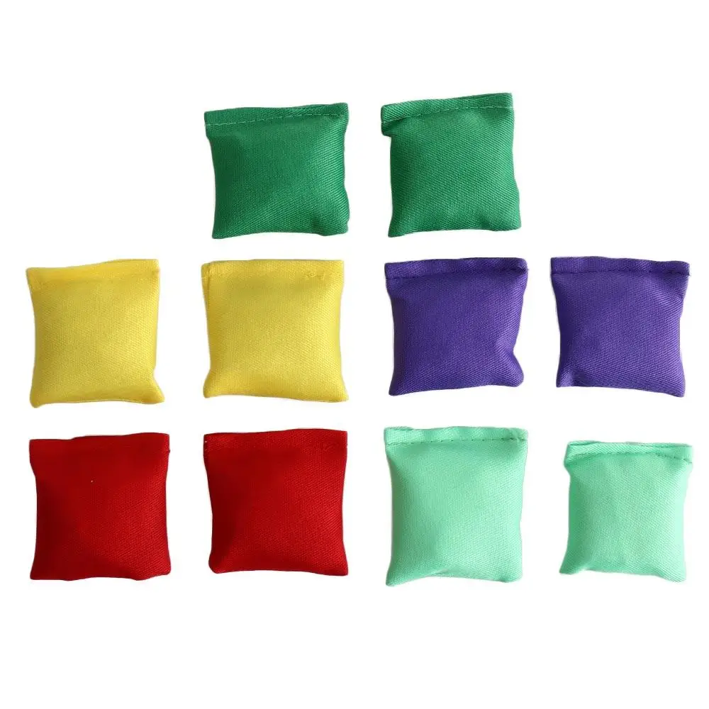 Bolsa de arena para padres e hijos, juguetes para lanzar, juegos interactivos de entrenamiento físico, Mini bolsas de frijoles, bolsa de arena, 10 unids/set, juguetes para deportes al aire libre