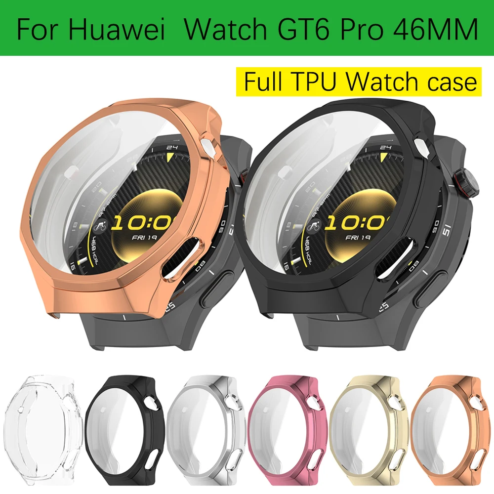 

Tempered Glass Film For Huawei Watch GT6Pro 46mm Anti-drop anti scuff Screen Protector Cover Full Protective shell replacement