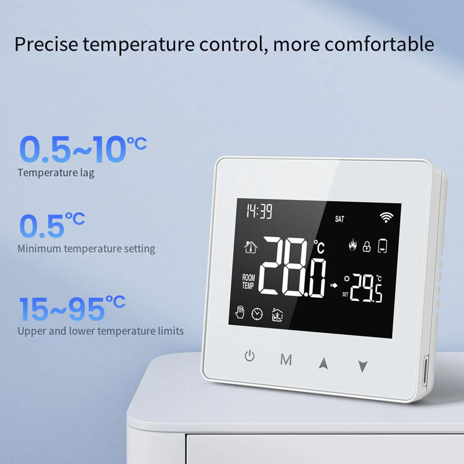 For Tuya For ZigBee Smart Thermostat Low Power Battery Water Gas Boiler Temperature Controller Intelligent Temperature Control