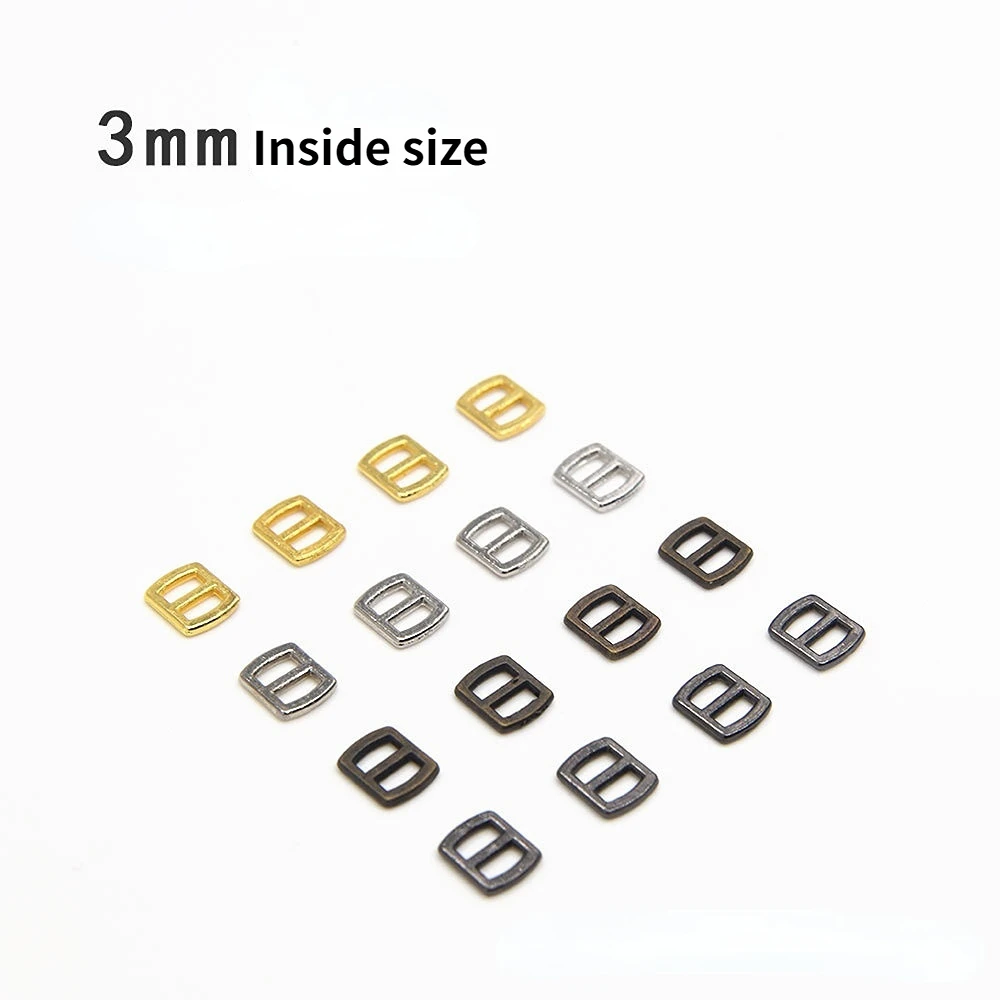 30pcs 3mm Mini Buttons Ultra-small Metal Buttons Belt Buckle Doll Bags Shoes DIY Doll Button Doll Clothes Accessories