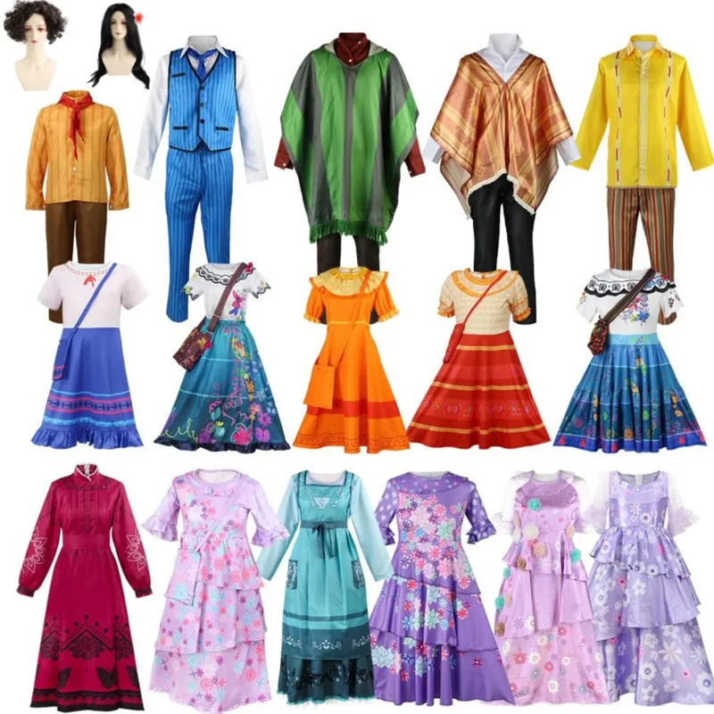 Anime Movies Encanto Mirabel Antonio Isabella Camilo Brulo Princess Felix Pepa Dolores Luisa Cosplay Costume Adult Kids Uniform