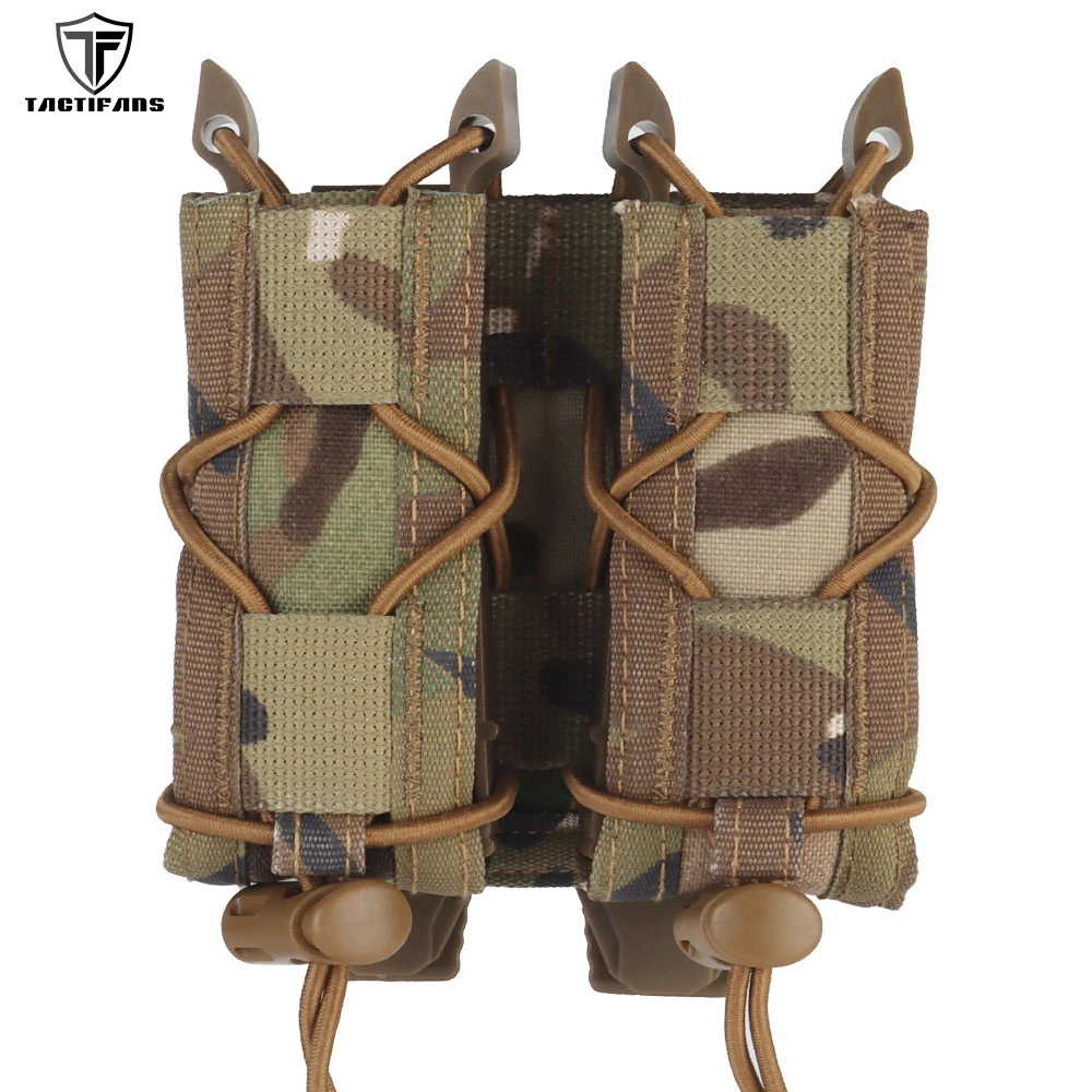 Pistol Double Magazine Pouch Mag Pouch 9MM Molle Open Top Magazine Pouch For.40 Calibers 45acp Glock 226/229 Folding Knives