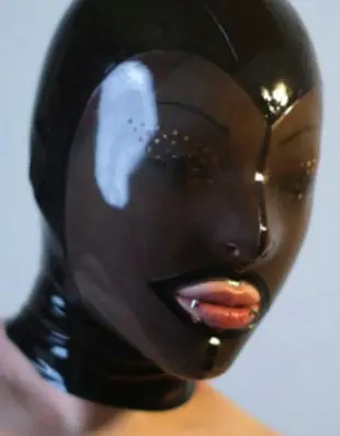 Handgemachte Latex Hauben Maske Mesh mit Kleine Löcher Augen Öffnen Mund Cosplay Latex Maske Nach Maß für Männer Frauen