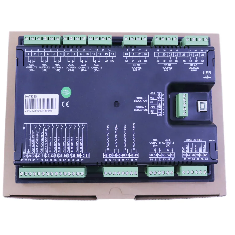 2026 Smartgen HAT833S Three Power ATS Controller Generator Controller Tri-supply Automatic Controlling Module