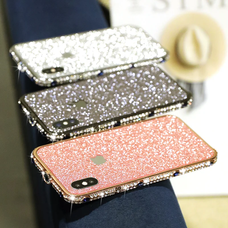 Hot! Cool Demon Eye Rhinestone Bumper For iPhone 11 Pro Max mini XS MAX XR X 6S 7 8 Plus Cover Case Diamond Metal Border