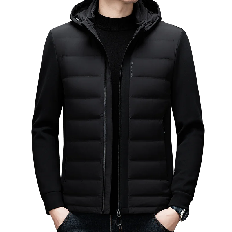 2024 new arrival winter men hooded jacket white duck down jackets mens fashion thicken warm parkas trench coat size
