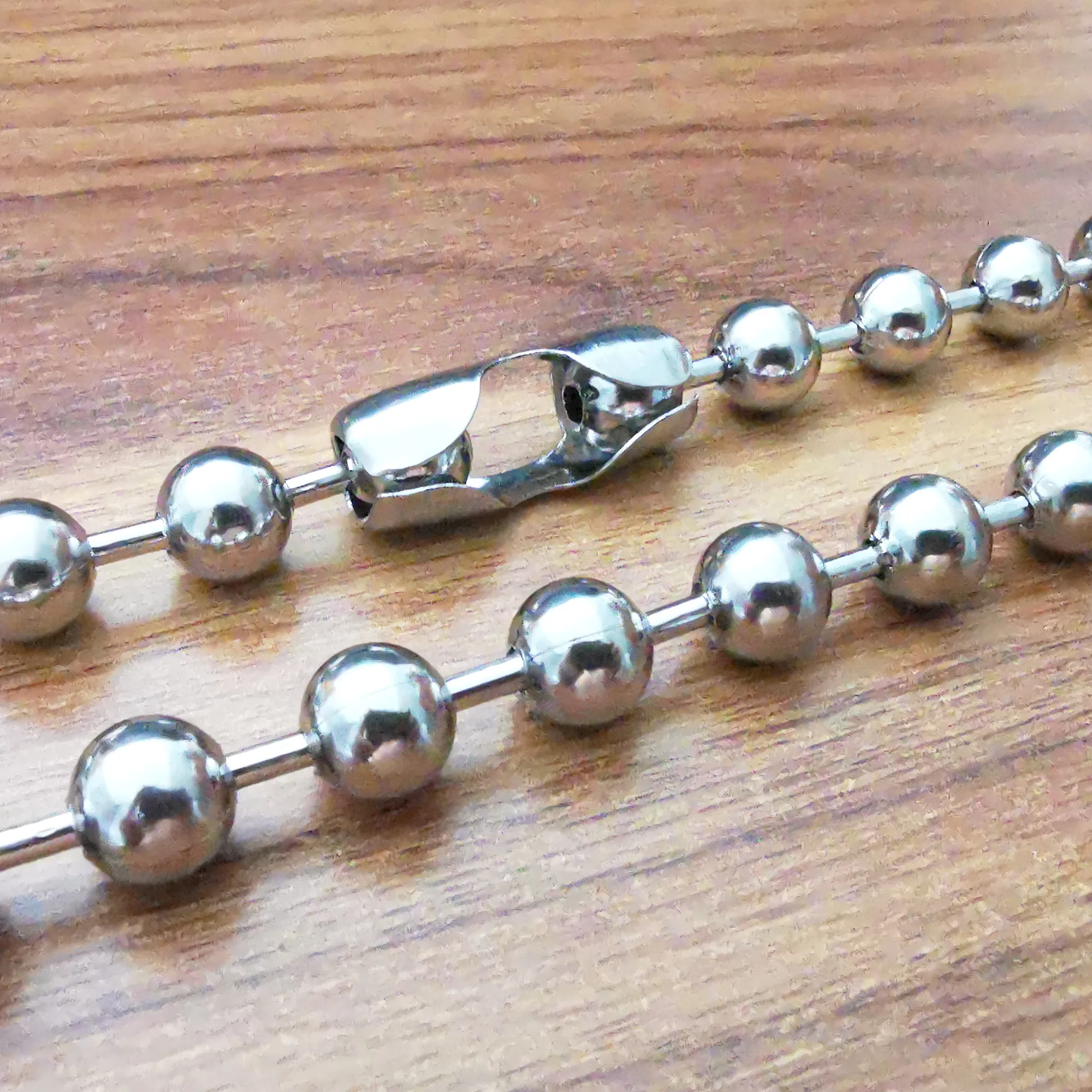 

Silver Beads Chain Ball Link Necklace Stainless Steel Large Shiny Jewelry 18-32 Inch