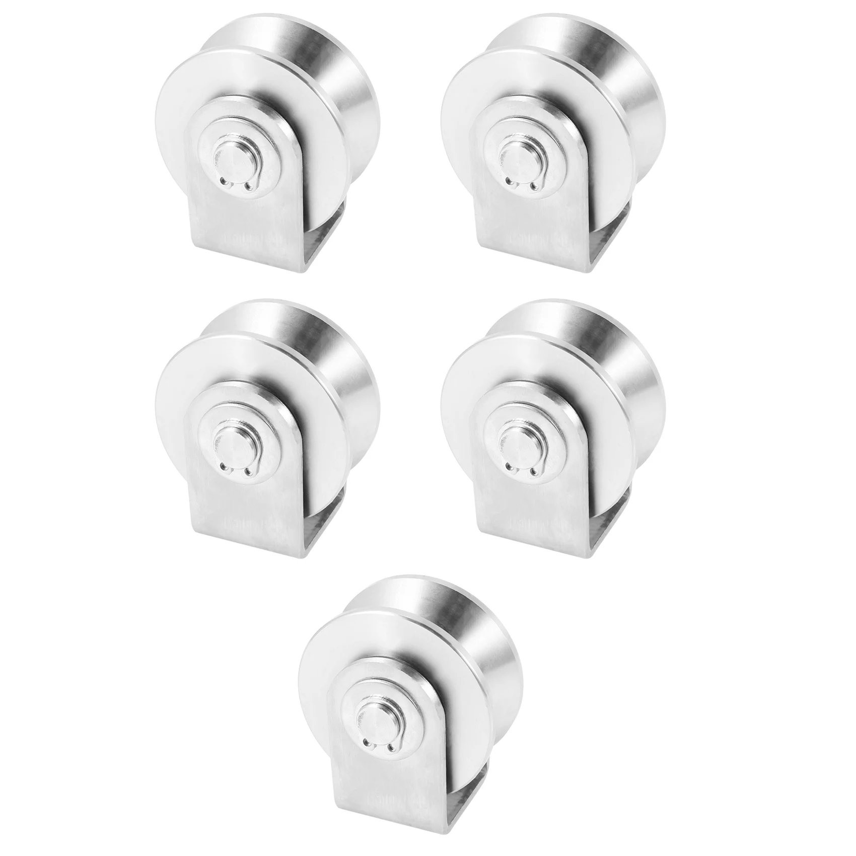 

ABSS-5Pcs 2 Inch V Type Pulley Roller 304 Stainless Steel Sliding Gate Roller Wheel Bearing For Material Handling And Moving