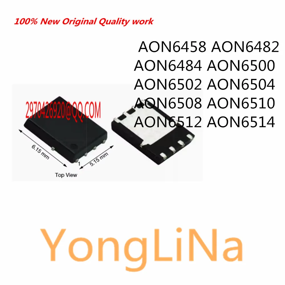 

100% New 5Pcs IC Chips AON6458 AON6482 AON6484 AON6500 AON6502 AON6504 AON6508 AON6510 AON6512 AON6514