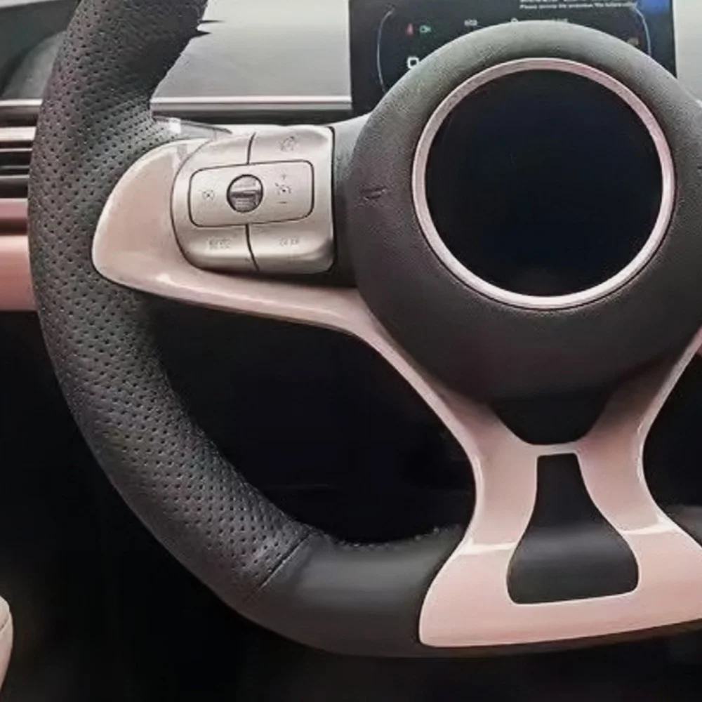 Customization Car Steering Wheel Cover Accessories Hand Sewing Microfiber Leather For BYD Yuan Plus Dolphin 2022 2024 2025