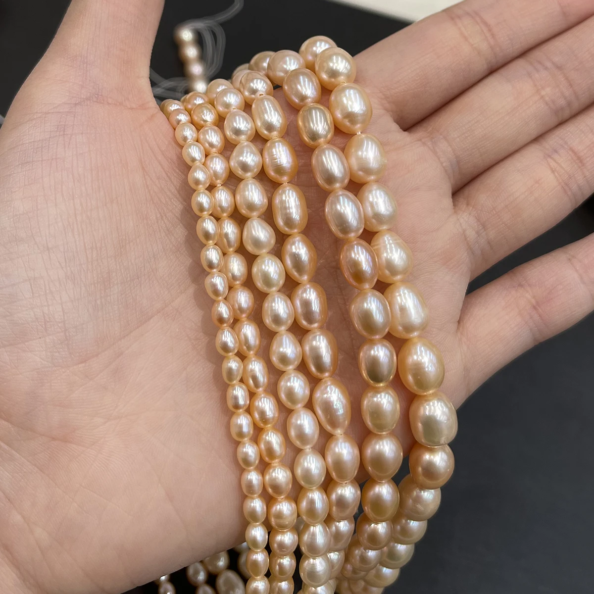 AAA Natürliche Süßwasserperle, rosa, isolierte Perle für die Schmuckherstellung, DIY-Halskette, Armband, Ketten, Ohrringe, Zubehör – Detail 1
