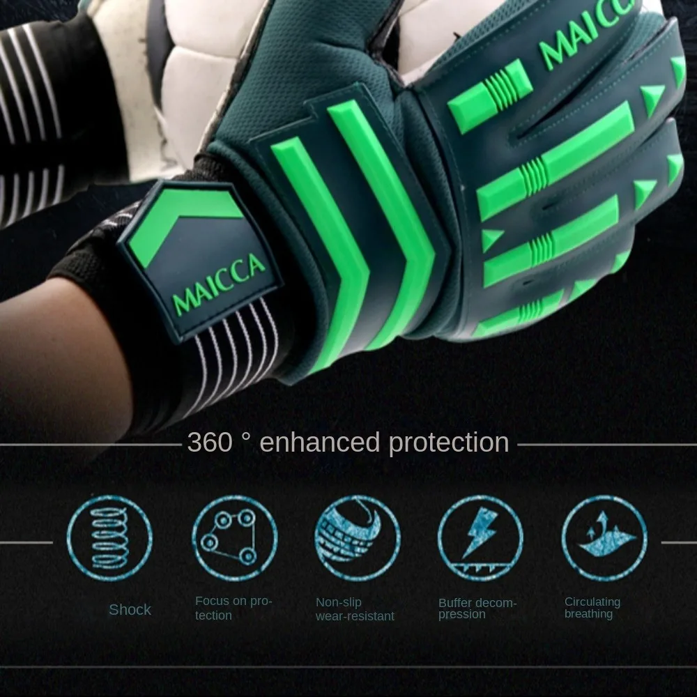 Anti-Slip Goalie Gloves Cushioning Wear Resistant Latex Gloves Major Soft Soccer Goalkeeper Gloves Play Football