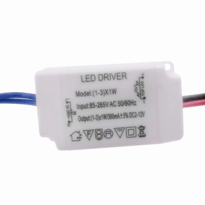 LED Driver 300mA 1-3w AC 110V 220V to DC 12V Lighting Transformer Panel Ceilling Lamp LED Strip Power Supply Adapter