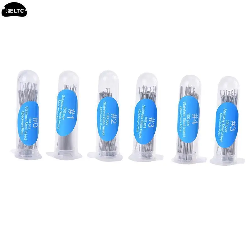 100Pcs/pack Insect Pins Specimen Needle Stainless Steel School Lab Entomology Needle With Tube Insect Obsvering Tool Set