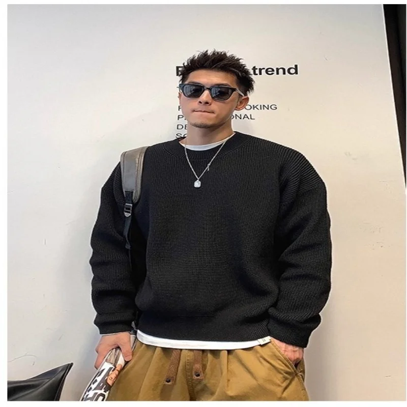 

Мужской свитер для осени и зимы, повседневный стиль, внутренний слой, вязаный топ с базовым слоем