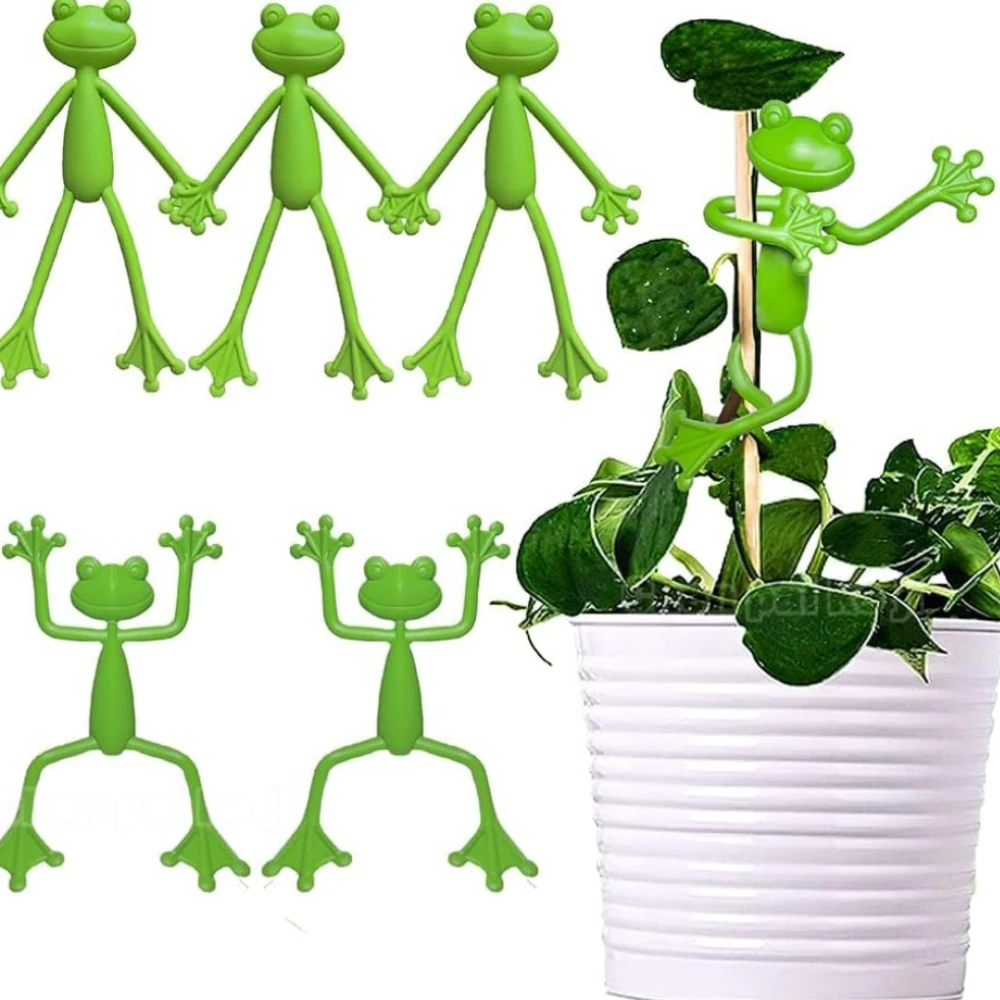 

Frog Shaped Reusable Tomato Chili Seedlings Plant Supports Twist Garden Plant Support Adjustable Flexible Clip Plant for Stem