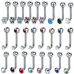 1PC Titanium Christina Hide-it Jewelry Piercings Flower Lip Rings Opal Sexy Navel Piercings Eyebrow Piercings Jewelry