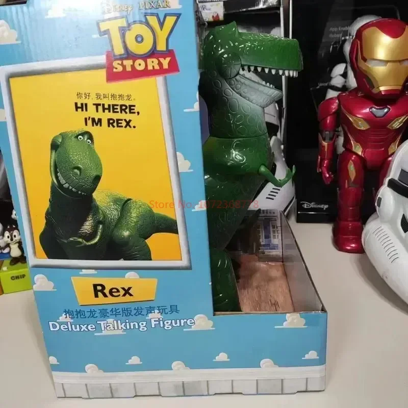 Prawdziwy Disney Toy Story 4 rex zielony dinozaur Model figurki nogi lalek mogą przenosić kolekcję zabawek na prezenty dla dzieci