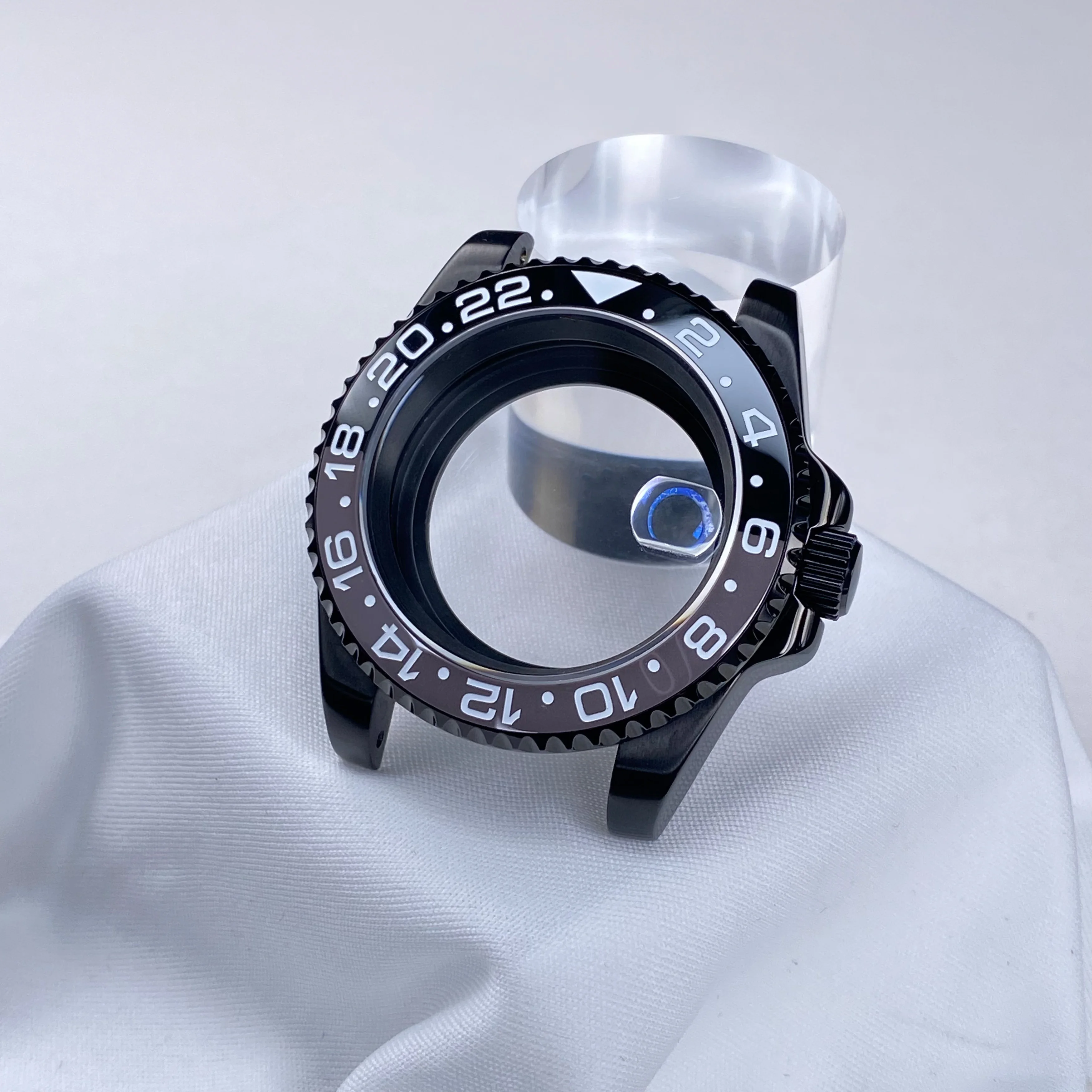 Набор корпусов для часов NH35, черный, 40 мм, 120 кликов, высококачественный корпус из нержавеющей стали, подходит для nh34, nh35, nh36, аксессуары для механизмов