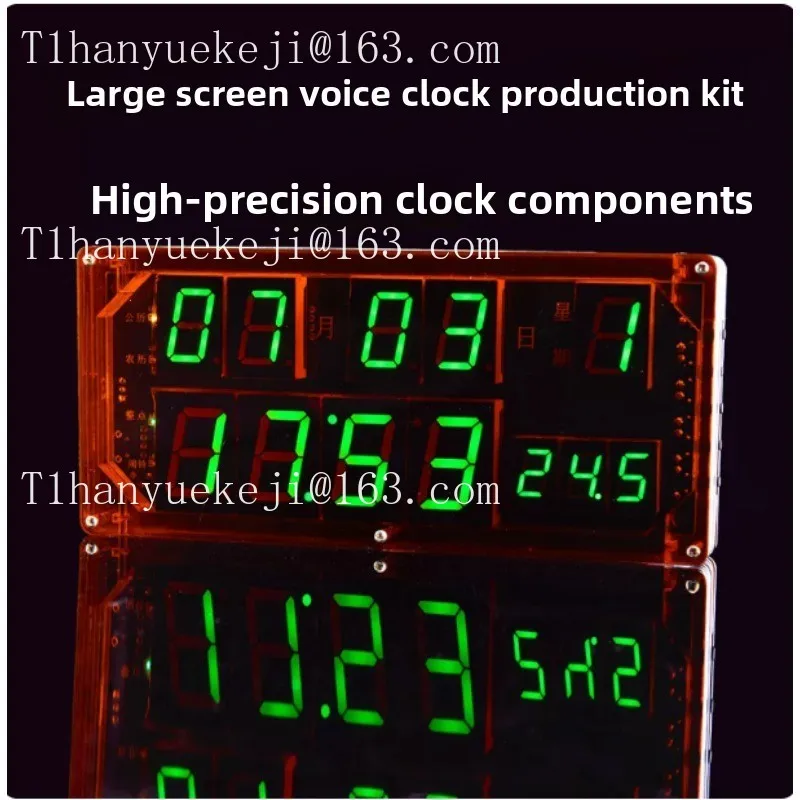 Large Screen Voice Clock Making Kit High-Precision Perpetual Calendar Clock Parts