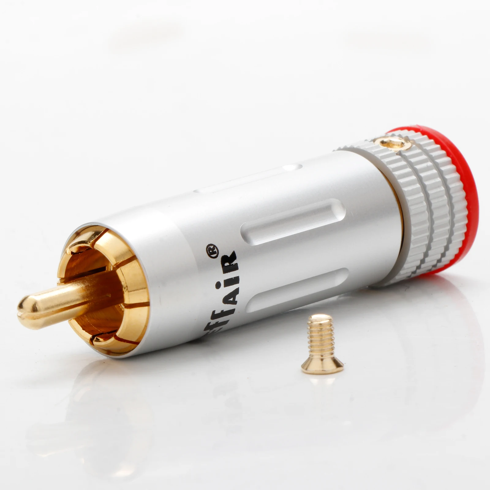 

Preffair 24K Gold Plated RCA Plug hifi Audio Cable Plug Amplifier Connector Welding RCA DIY Audio Speaker Plug