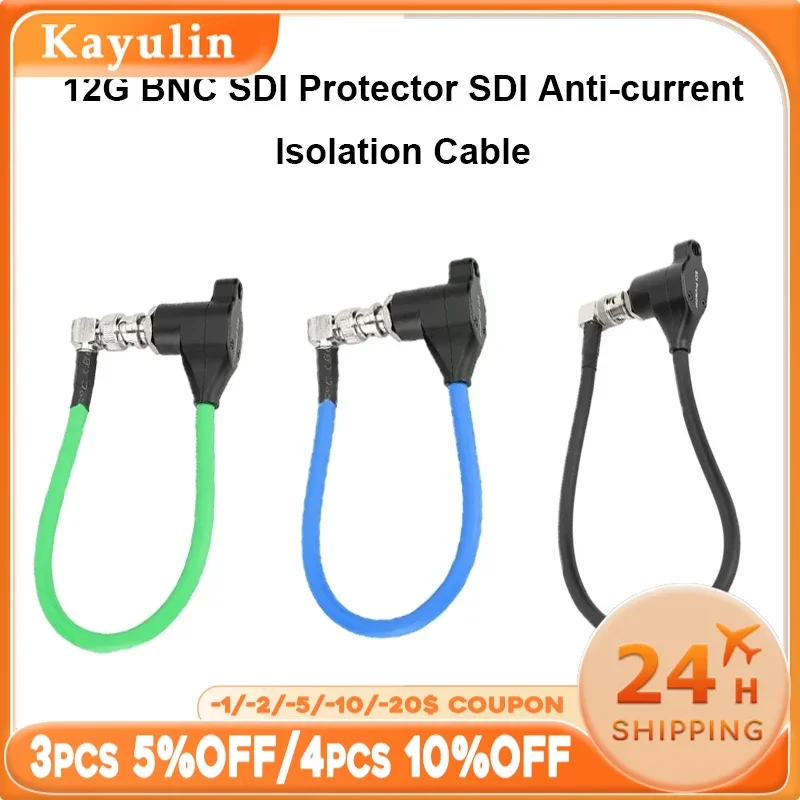 

Kayulin 12G BNC SDI Protector SDI Anti-current Isolation Cable For ARRI Mini 28cm Cable Protector Isolation Cable