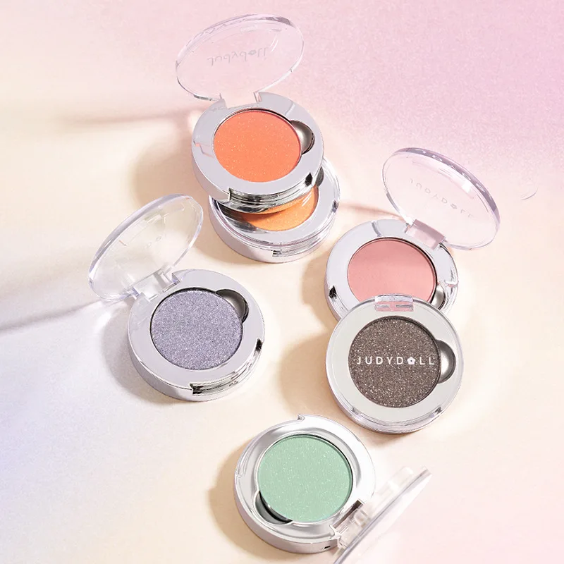 Judydoll 소프트 매트 컬러 아이섀도 단색 플래시 아이섀도 팔레트 편광 글리터 매트 아이섀도