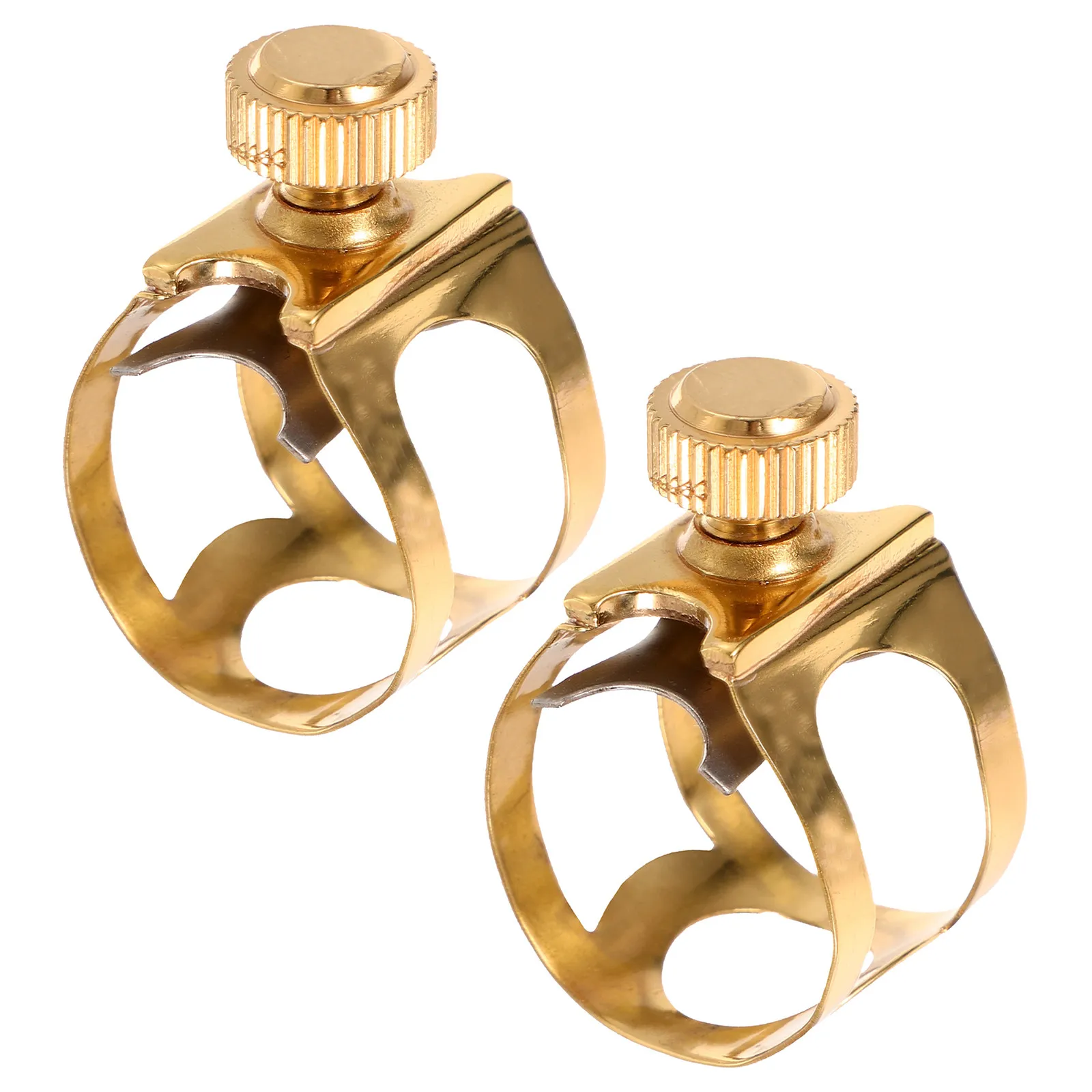 Alto Saxophone Ligature 2 Piece Metal Mouthpiece Clamp Fastener for Musical Instrument Accessories