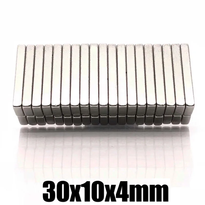 30x10x4mm 5/10/20/50/100/200/500pcs Super Powerful N35 Block Square Magnets Permanent Magnetic Strong Neodymium Magnet 30*10*4