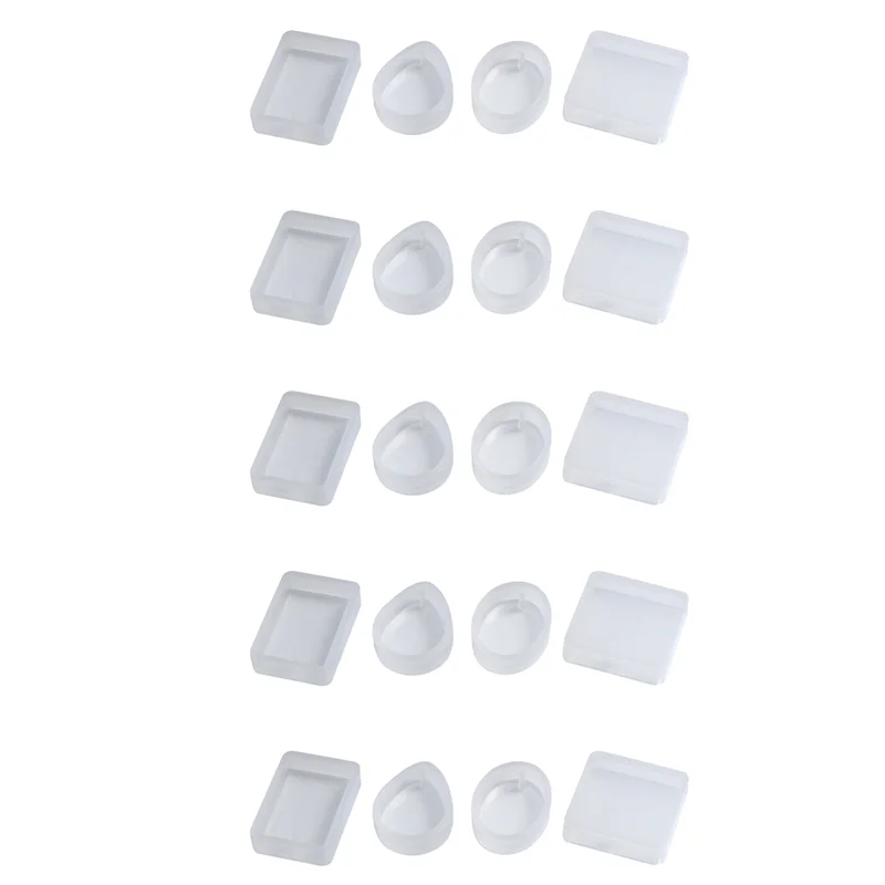 

CYL-7 упаковок силиконовая форма для подвески из смолы, формы для ювелирных изделий с отверстием для подвешивания для изготовления ювелирных изделий своими руками, 5 форм