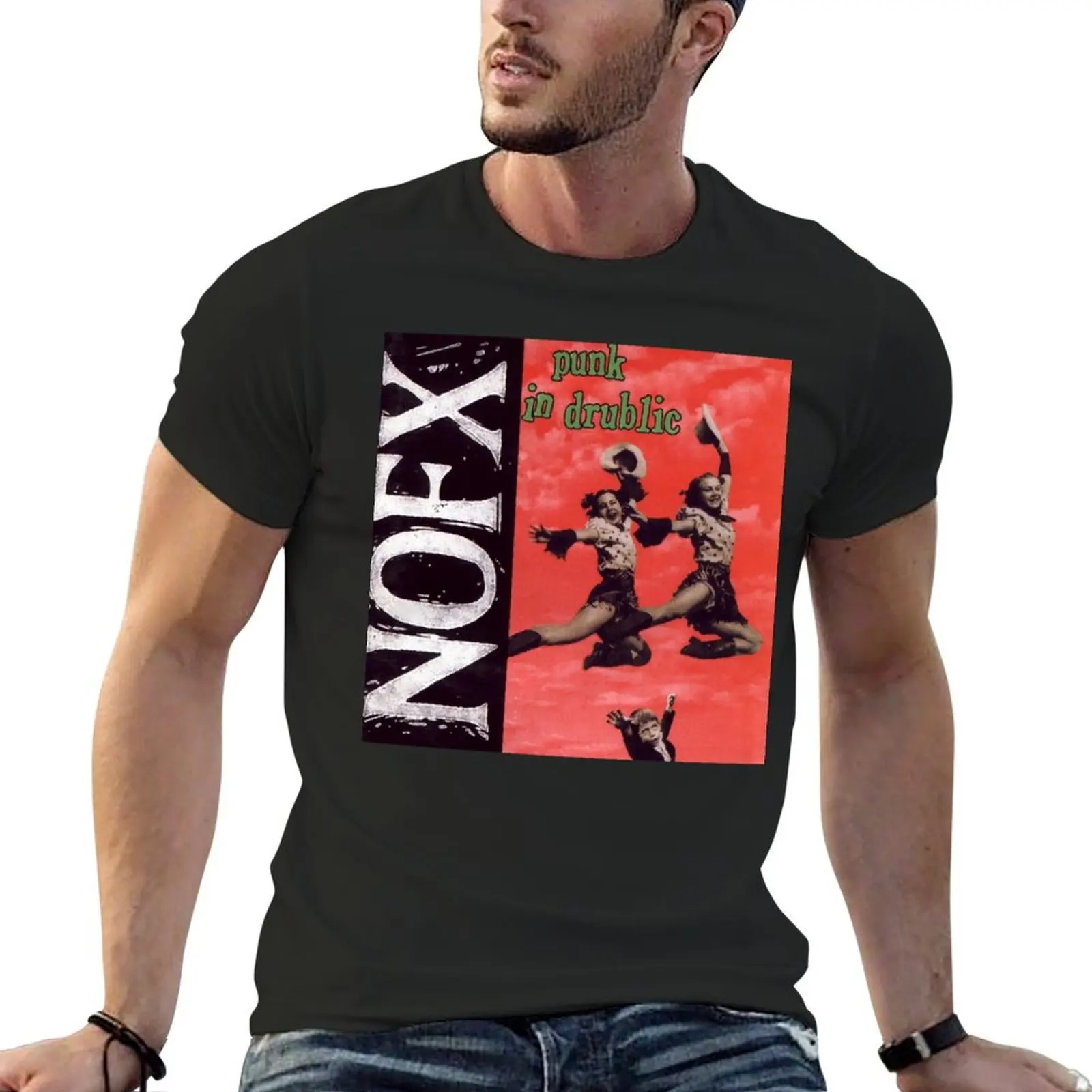 NOFX PUNK IN DRUBLIC T-Shirt blacks oversized rapper graphic tees mens shirts graphic tee