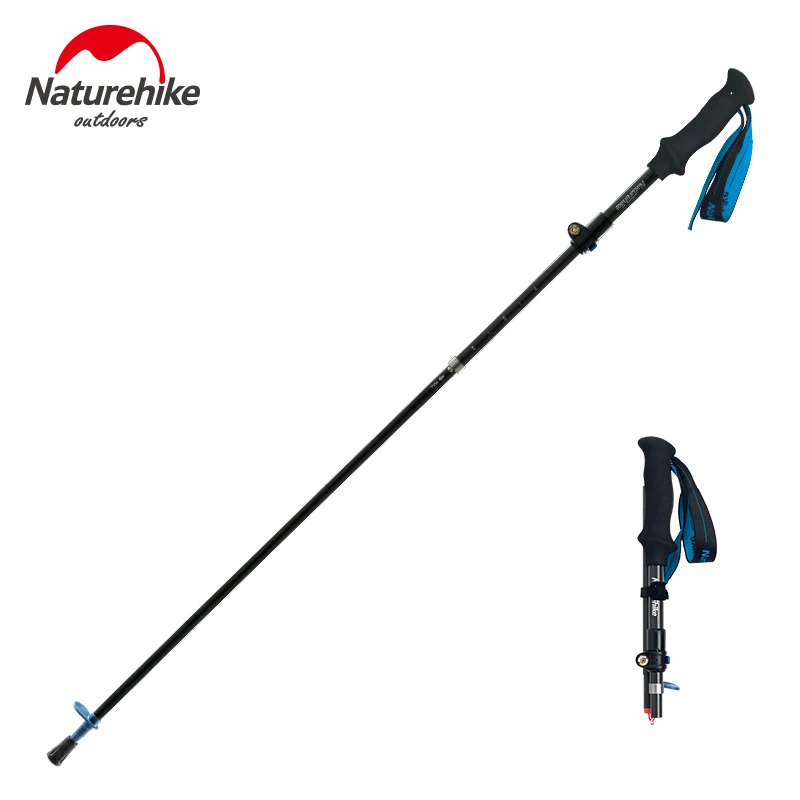 Imagem -04 - Naturehike-ultralight Fibra de Carbono Foldable Trekking Polos Caminhadas Ajustáveis Sticks Bengalas ao ar Livre Seções Nh18d010-z