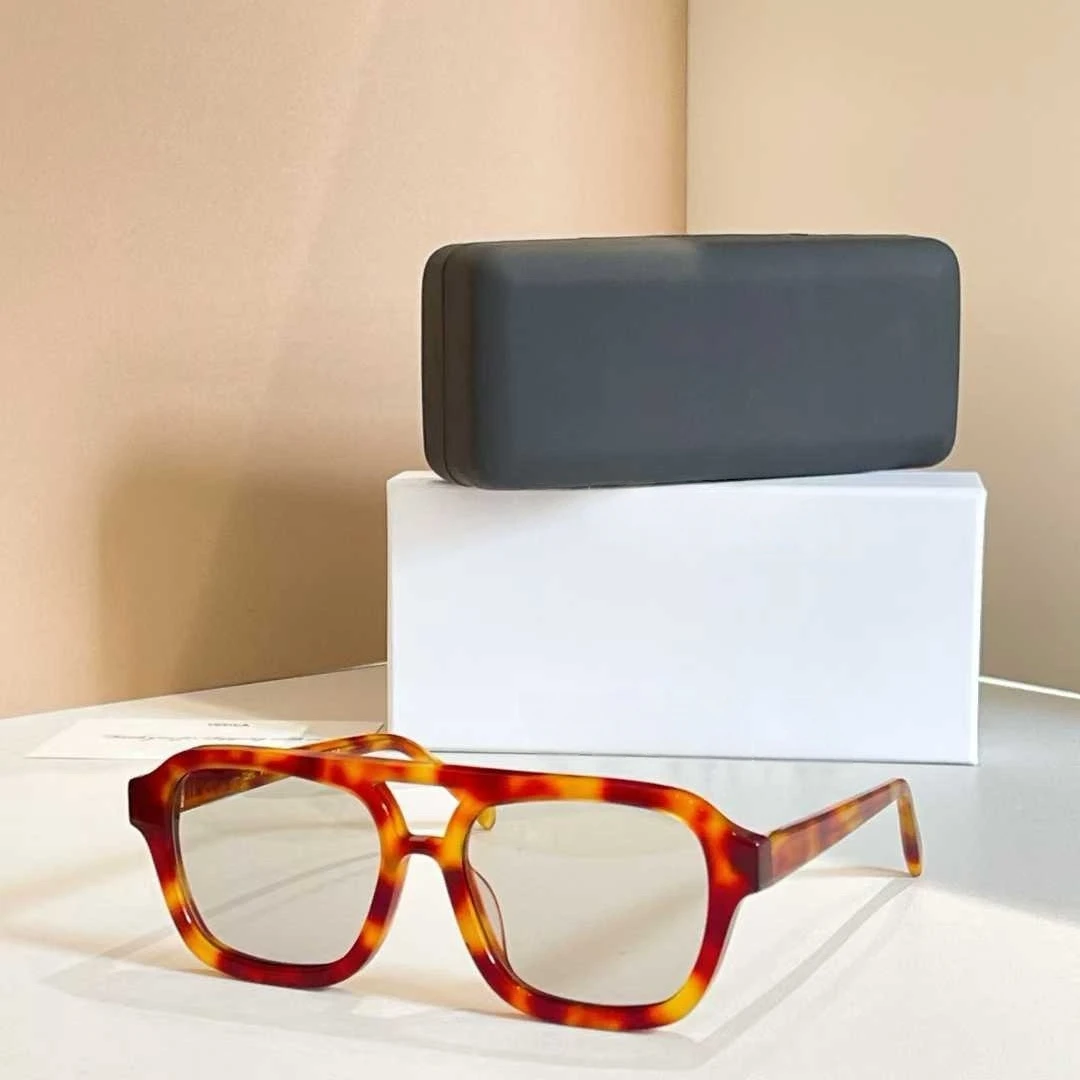 

Элитные винтажные модные солнцезащитные очки Dixie Retro Square High Street с двумя мостиками, толстая оправа из ацетата, UV400, унисекс, высокое качество