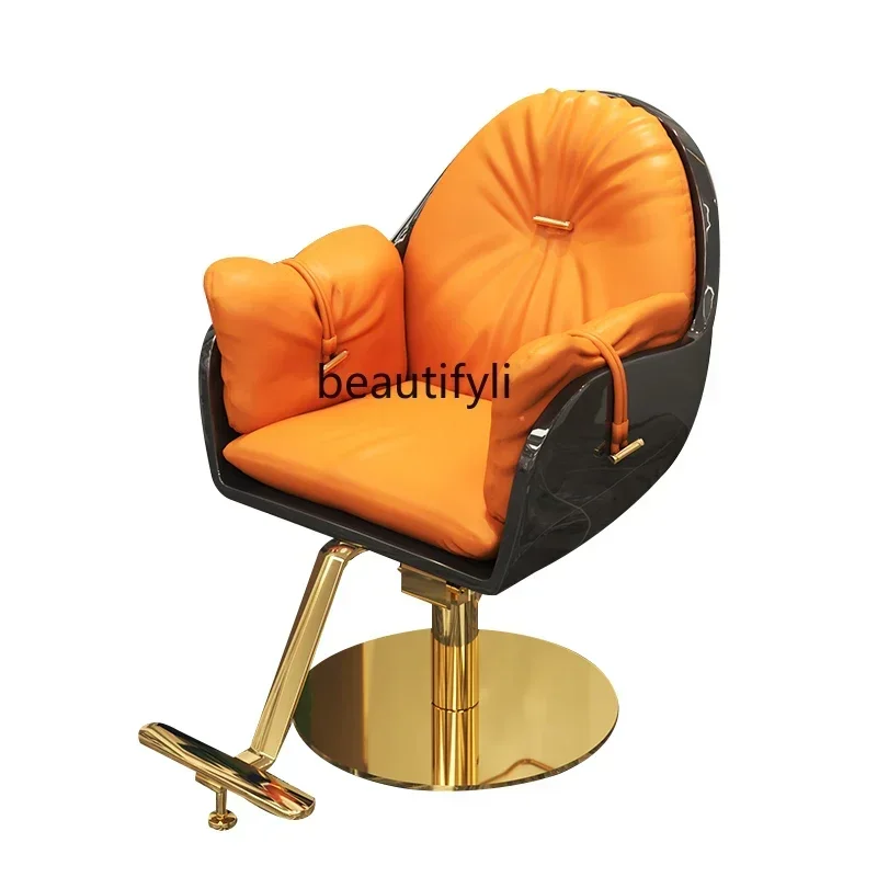 Fiberglass Fashion Hot Dyeing Seat Simple Barber Shop Chair for Hair Salon Salon