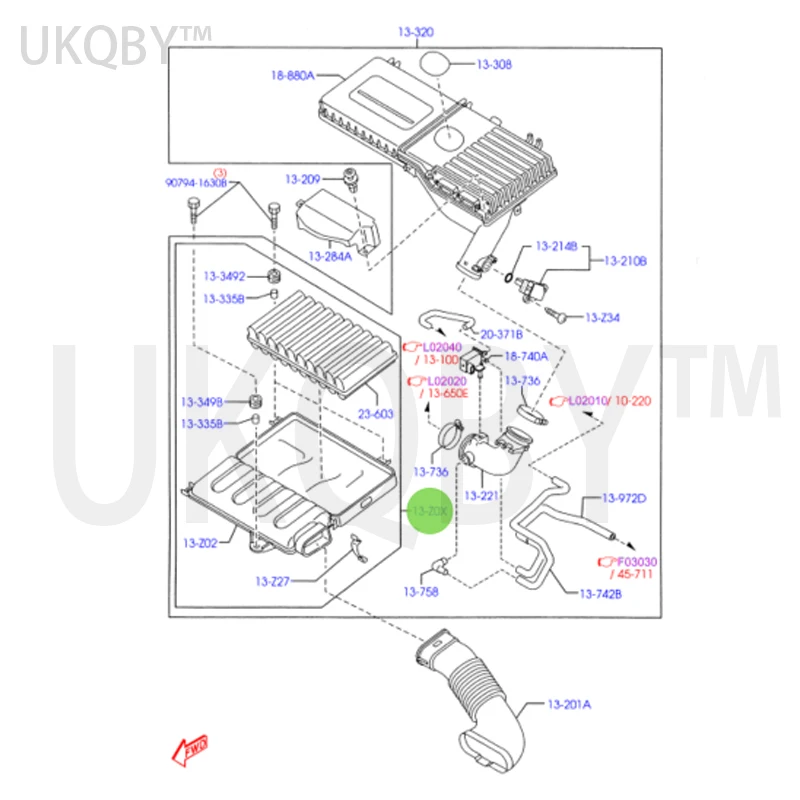 apply Fo rd Fi es ta 09 Carbon canister solenoid valve (single valve) ZJ381874