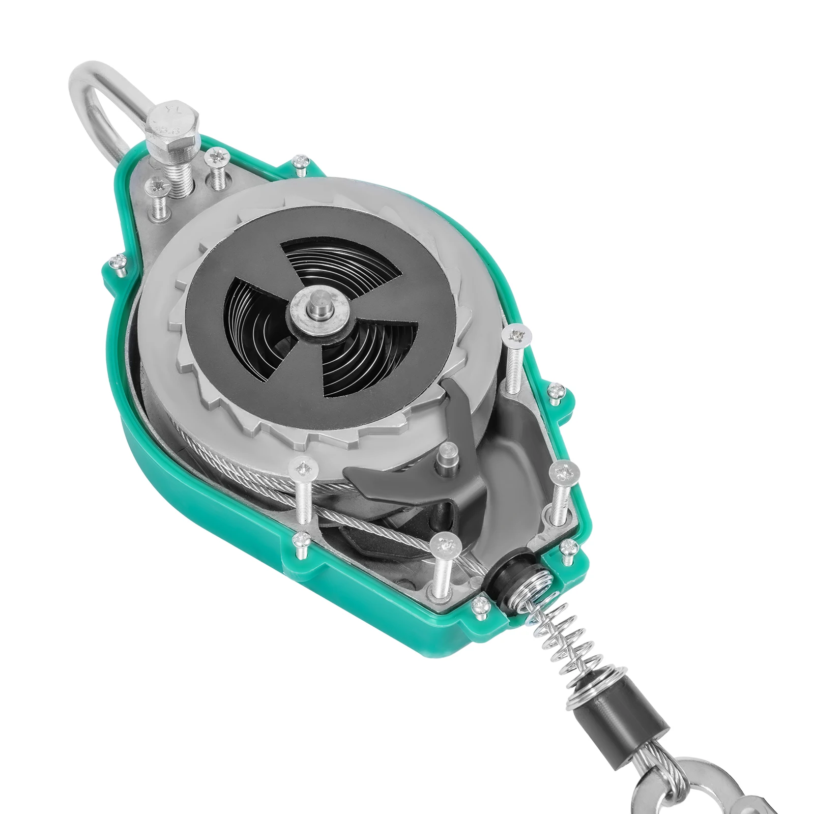 Self Retracting Lifeline Fall Arrestor 330LBS Capacity with Double Braking System 23ft Steel Cable for Construction Rescue Indus