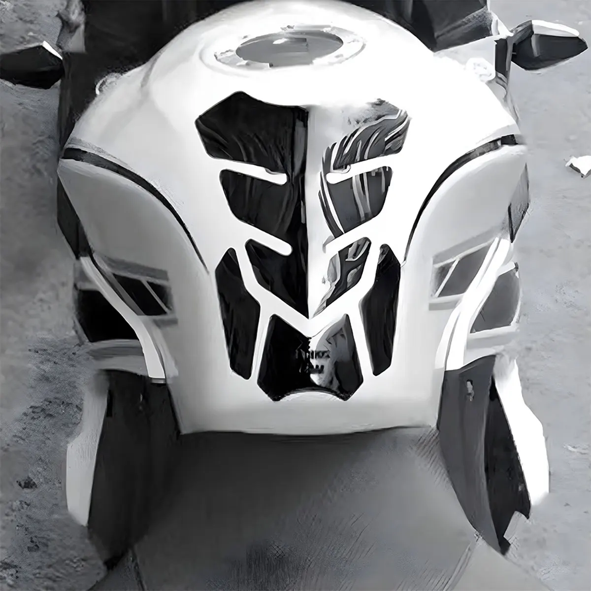 Fiber Fishbone Stickers Auto Motorfiets Tank Pad Tankpad Protector Voor Motorfiets Universele Fishbone Beschermer Cover Accessoires