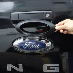 For Ford Ranger Wildtrak T6 T7 T8 2015-2022 ABS Carbon Fiber/Black Car Tailgate Logo Cover Decorative Sticker Car Accessories