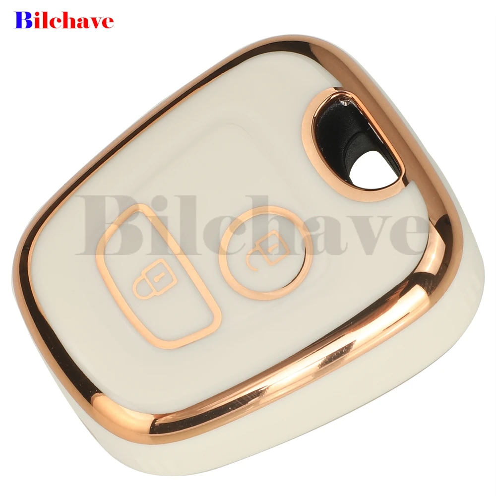 jingyuqin TPU Car Key Case 2 Buttons For Peugeot 106 107 206 207 307 Citroen C1 C2 C3 C4 XSARA PICASSO Toyota AYGO Protector