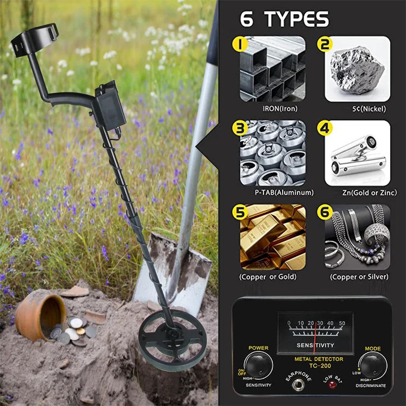 

Metal Detector Pinpointer Gold Finder Machine Portable Treasure Hunter Gold Depth