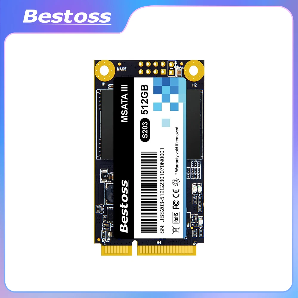 Bestoss SSD Msata 1tb Solid Disk SSD 128gb 256gb 512gb Unità a stato solido interne per laptop Notebook S20345