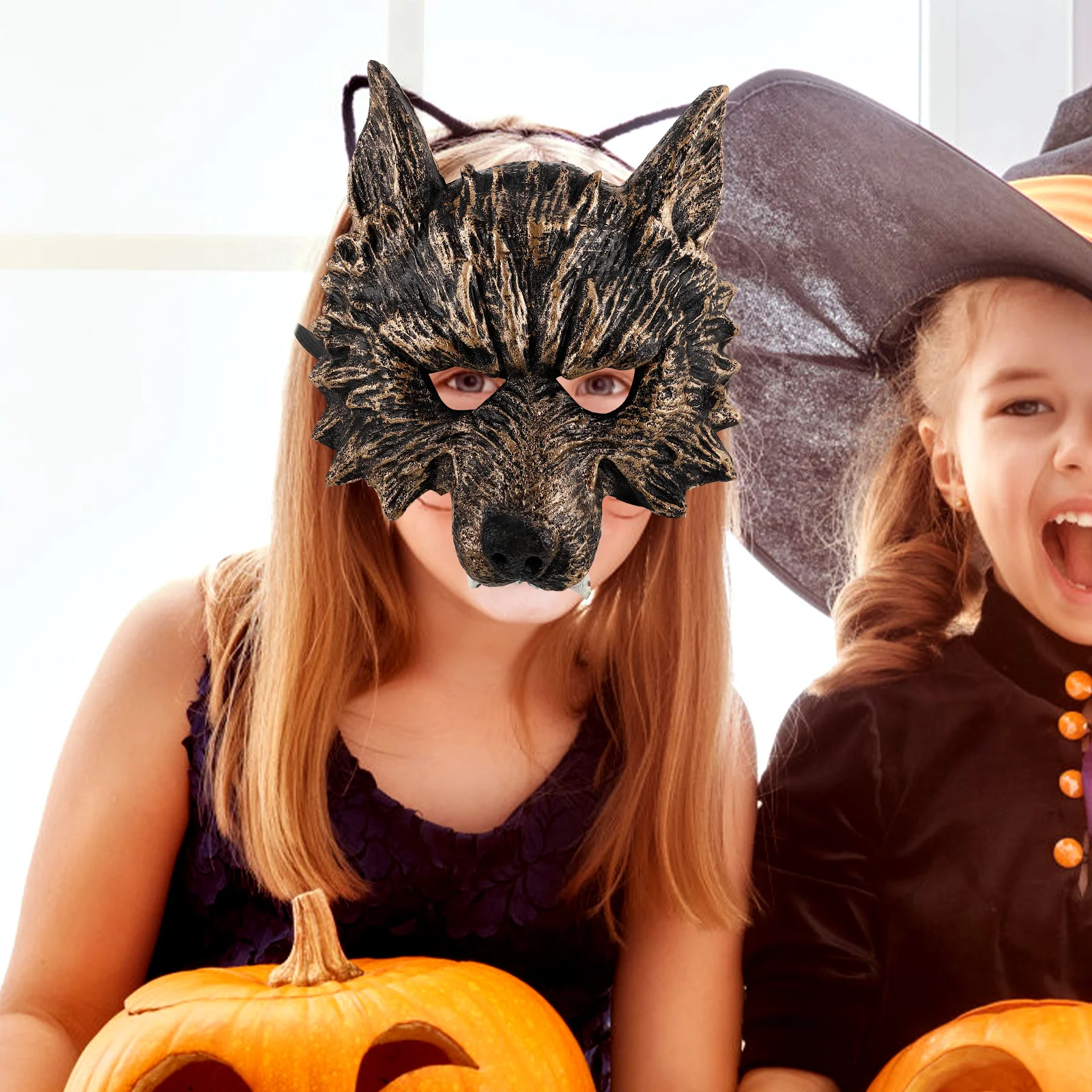 

1Set Wolf Costume Set Complete Mask Gloves Tail for Halloween Dance Cosplay Events Wolf Cosplay Prop Animal Costume Set