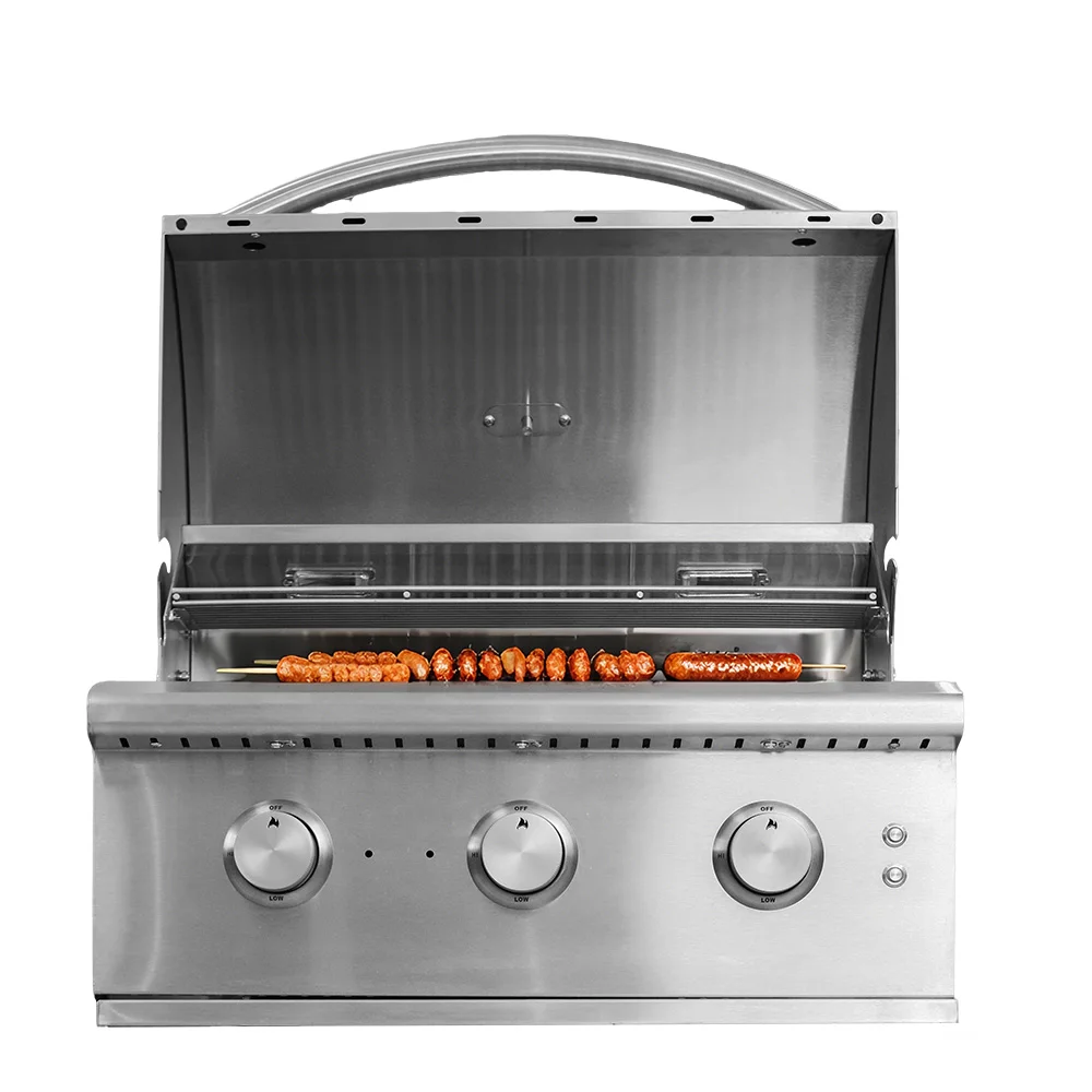 Premium Heavy-Duty Luxury Built-in  Outdoor BBQ Grill Adjustable Burners Electronic Pulse Party