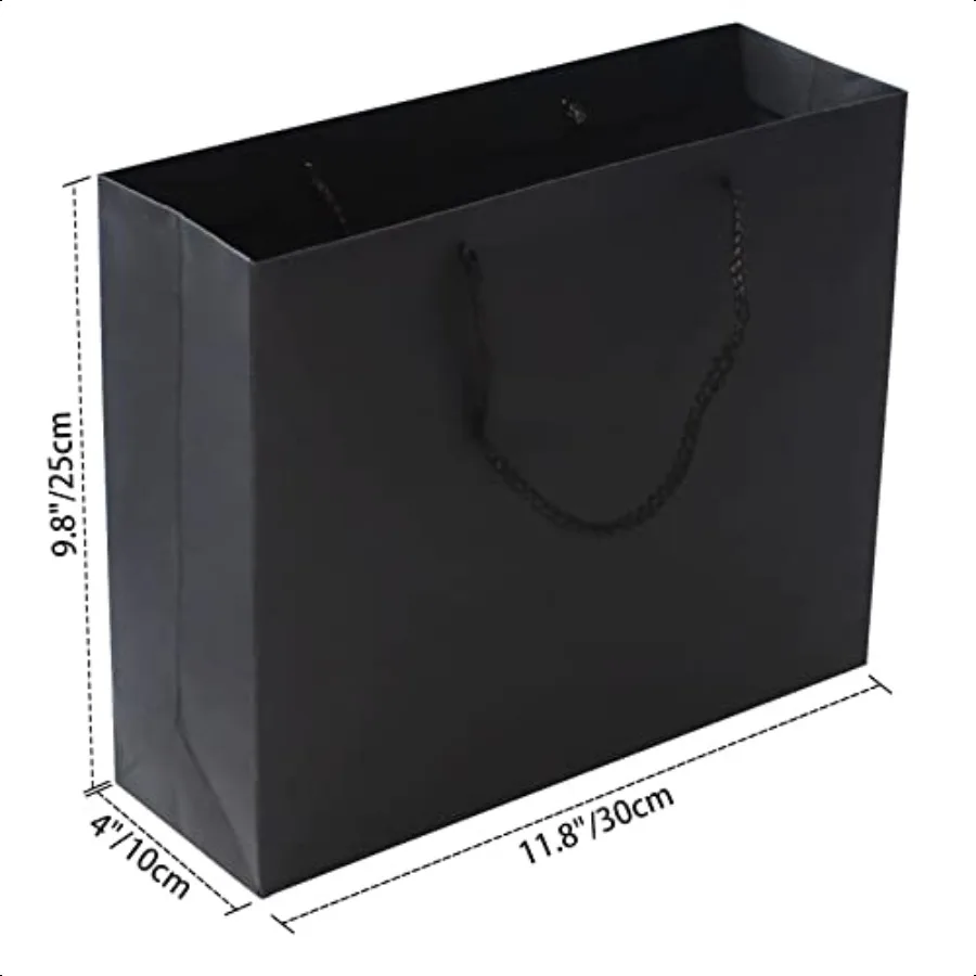 Confezione regalo nera di medie dimensioni 9,4x7x3 pollici