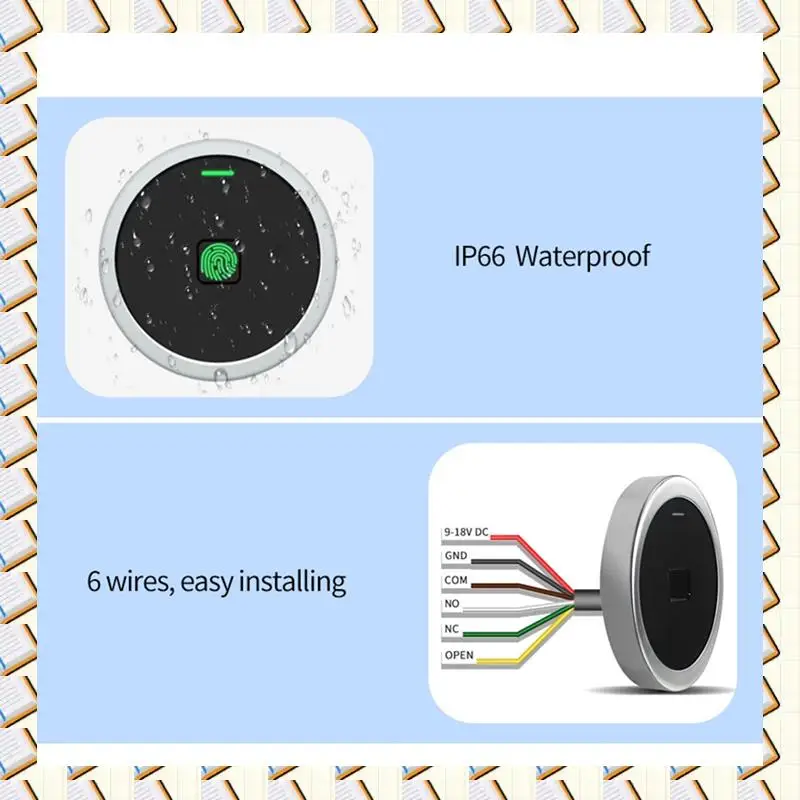 

A14M Round Style Integrated EM RFID Door Access Control Waterproof Metal Unlock Fingerprint/Pin Code Anti-Tamper Alarm