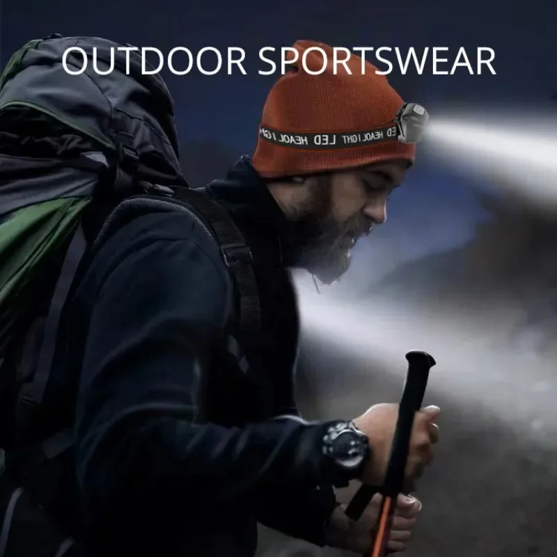 Mini LED Sensor Headlamp Body Motion Sensor Headlight Built-in Battery USB Rechargeable Outdoor Waterproof Camping Torch Lights